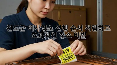 완도군 이사청소 진행 순서: 저렴하고 효과적인 청소 비법! ✨