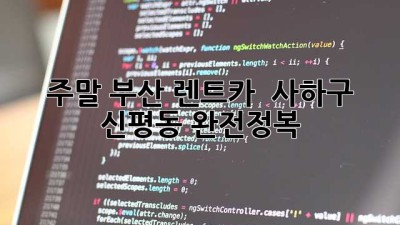 주말 부산 렌트카 ✨ 사하구 신평동 완전정복 🚗💨