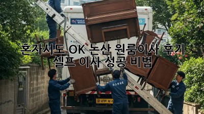 혼자서도 OK! 논산 원룸이사 후기 (셀프 이사 성공 비법)